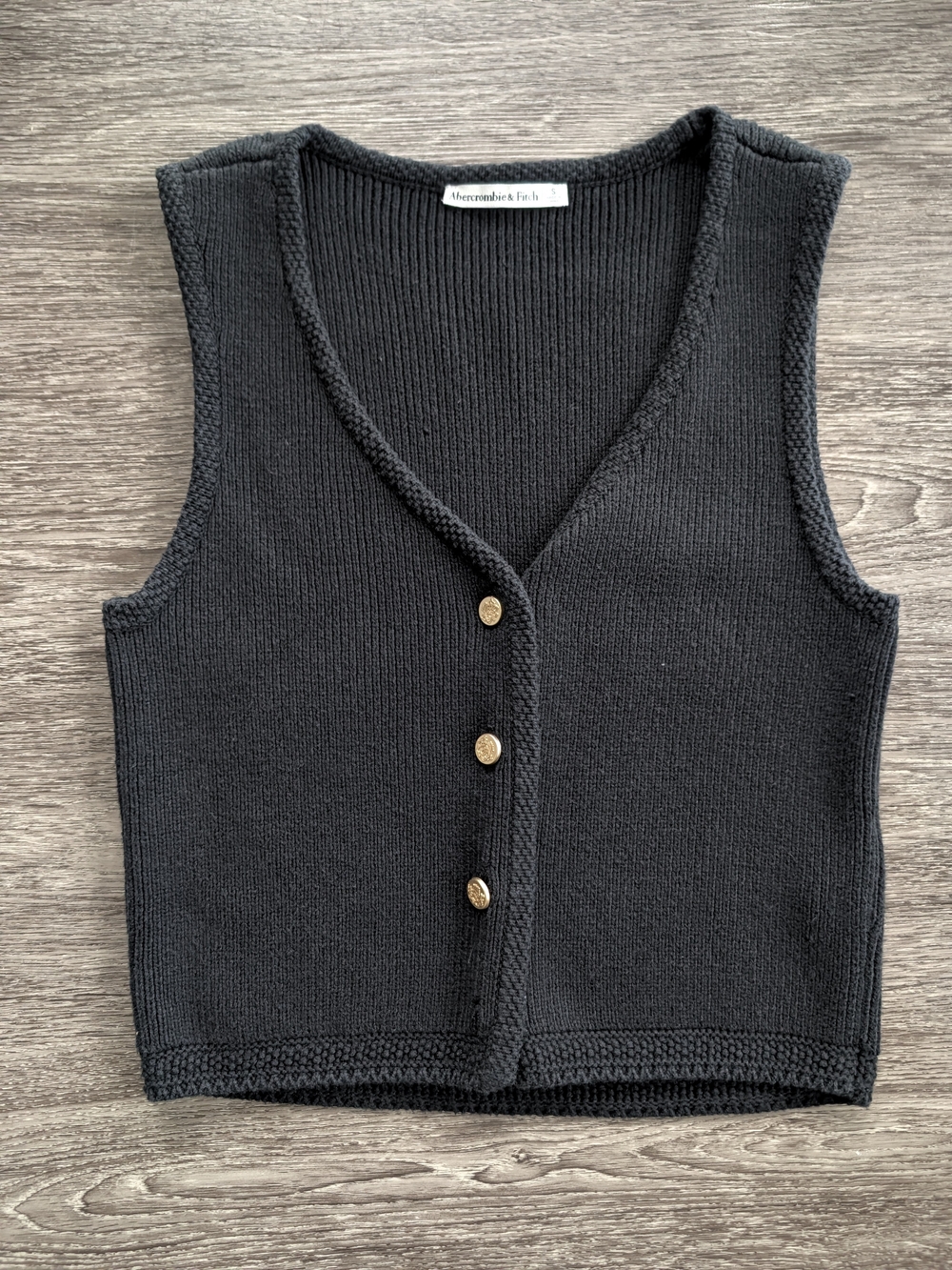 Abercrombie Black Sweater Vest
